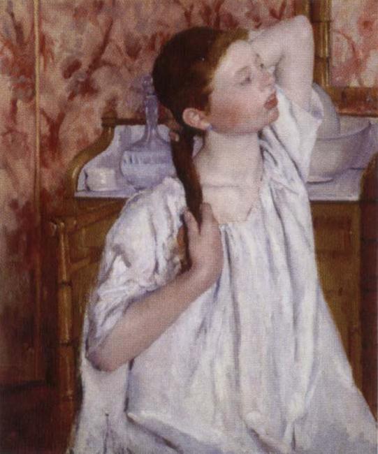 Mary Cassatt The girl do up her hair oil painting image